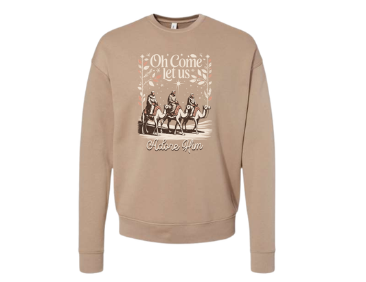 Christmas Crewneck – Come Let Us Adore Him