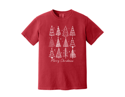 Christmas Tee –  Tree Doodle