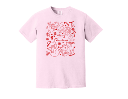 Christmas Tee – Merry Christmas Doodle