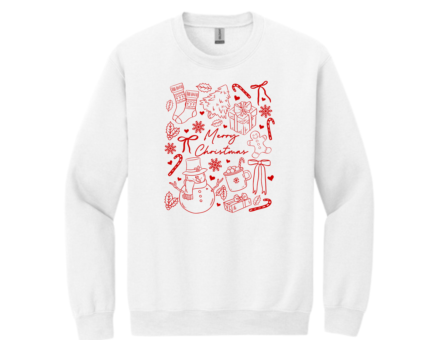 Christmas Crewneck – Christmas Doodle