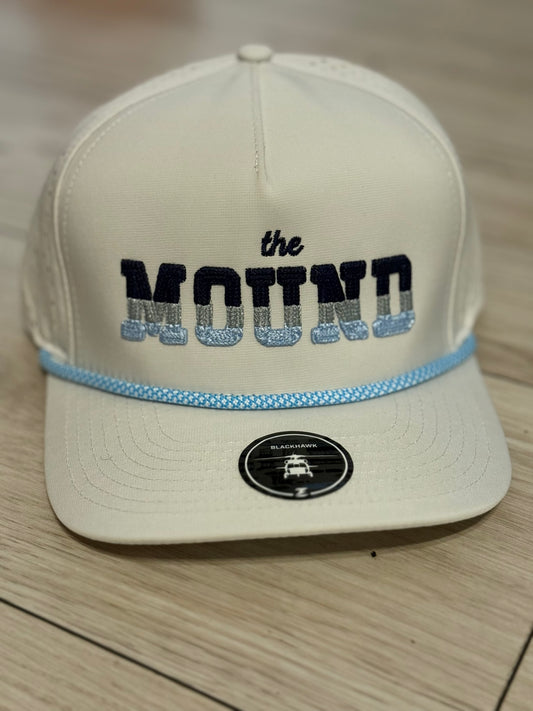 THE Mound Navy/Grey/Columbia Blue Chain Stitch Rope Hat