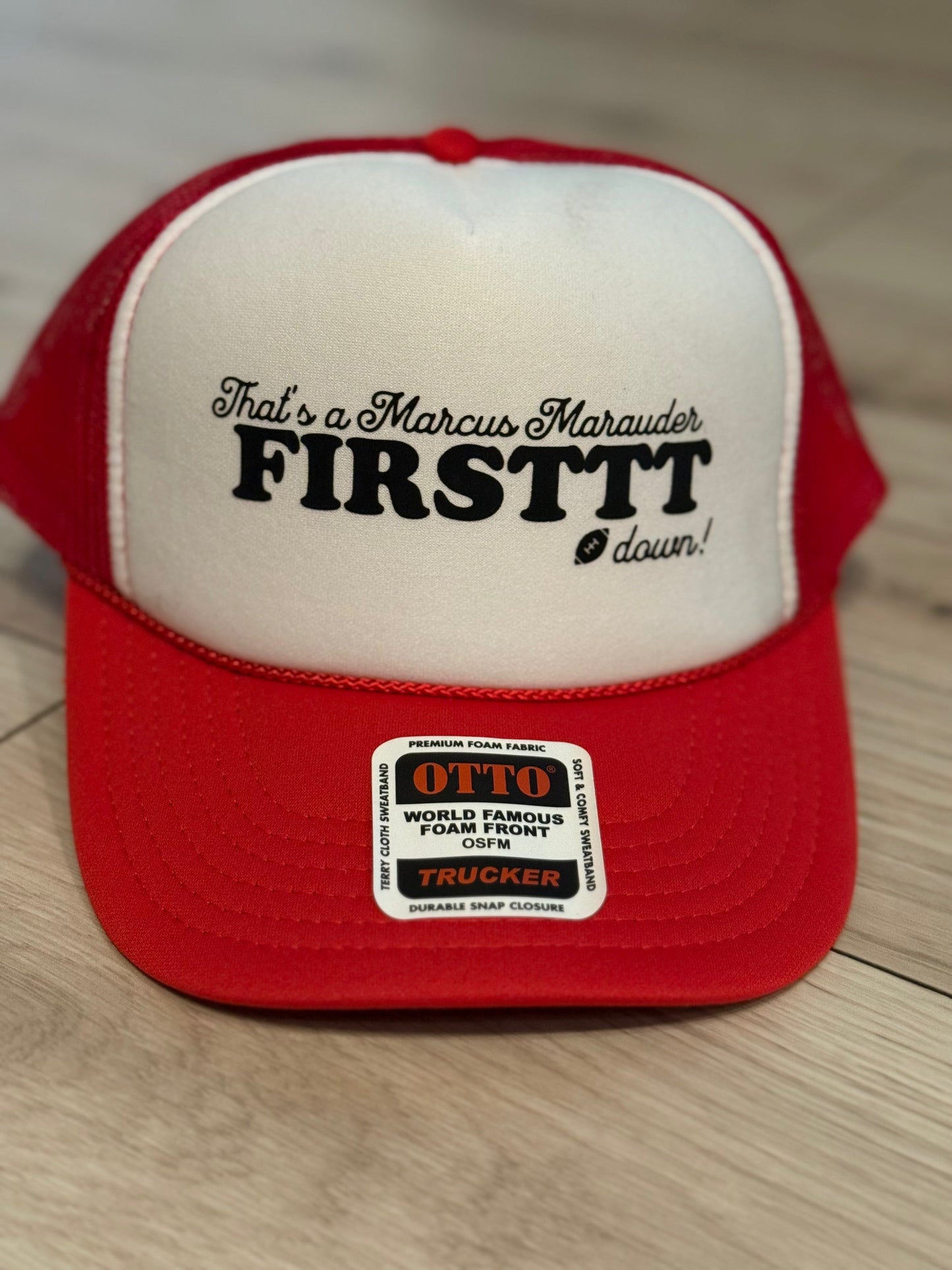 That's A Marcus First Down Foam Trucker Hat