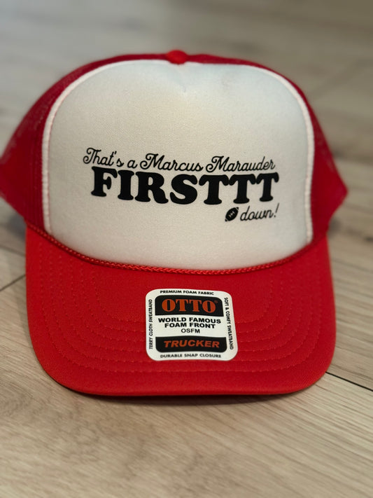 That's A Marcus First Down Foam Trucker Hat